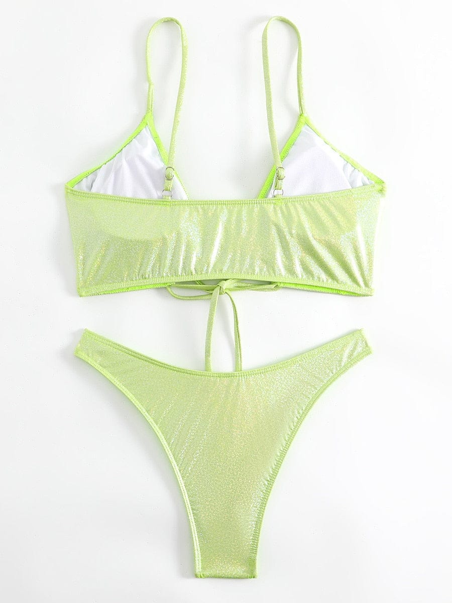 Brokatowy komplet bikini