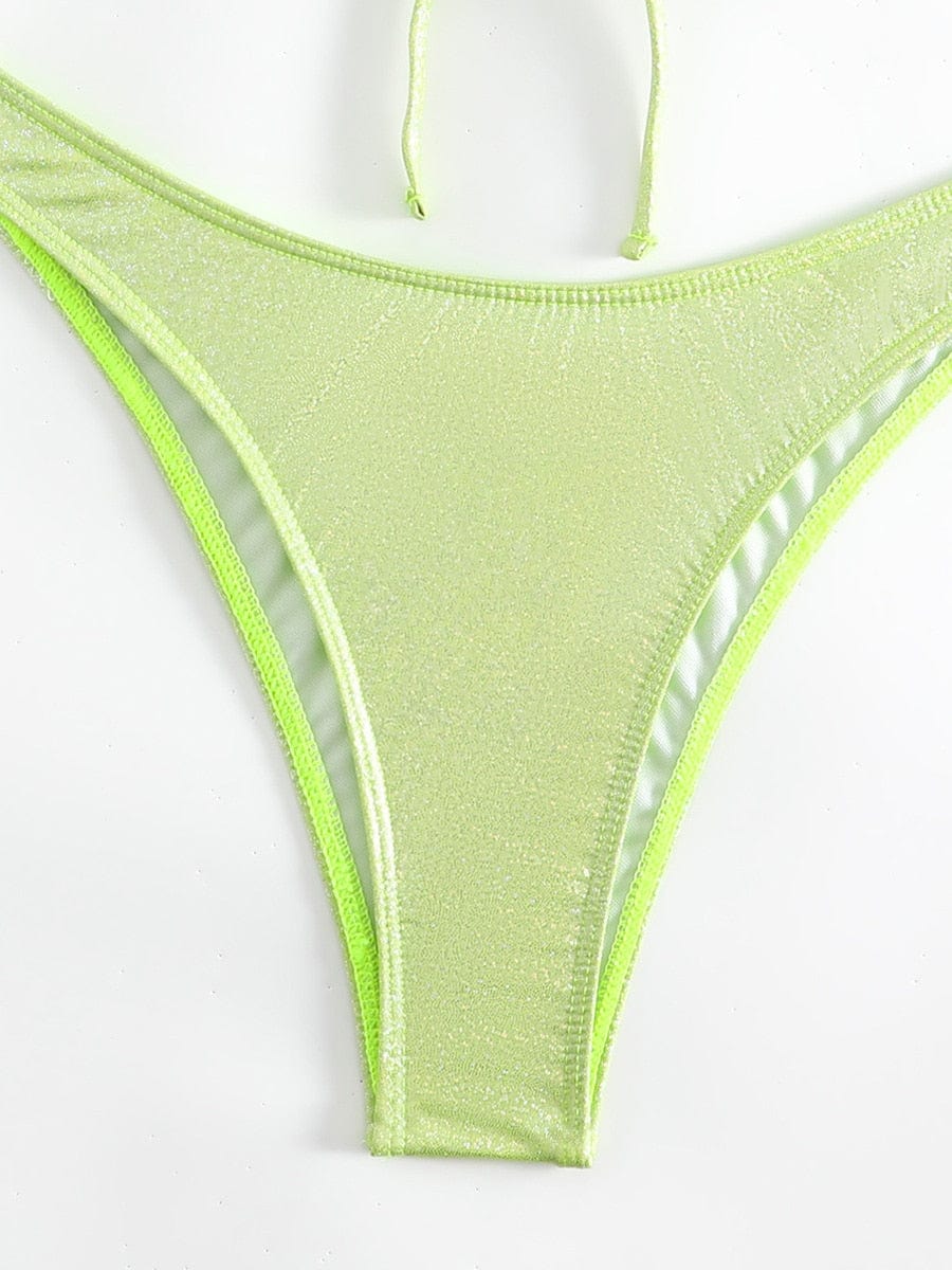 Brokatowy komplet bikini