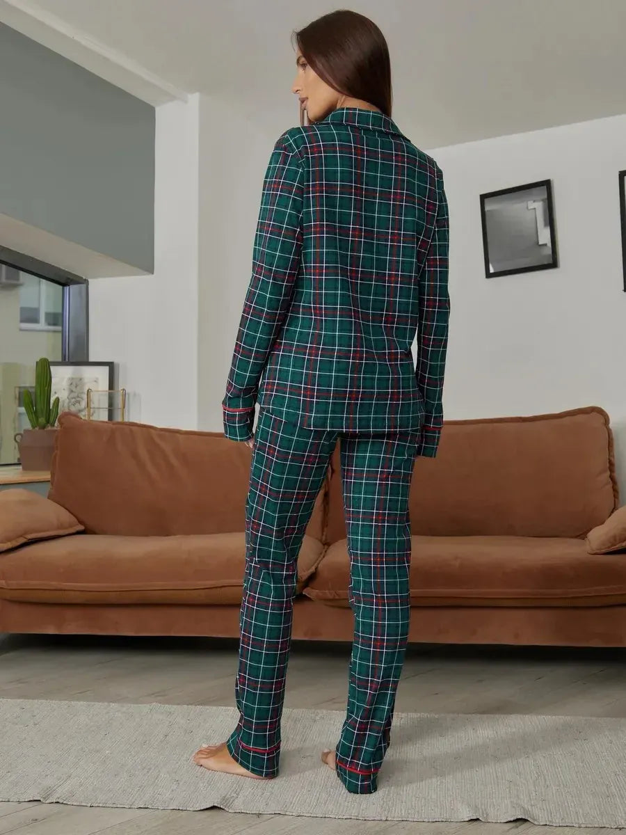 Komplet piżama w krate