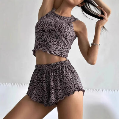 Krótka piżama z nadrukiem