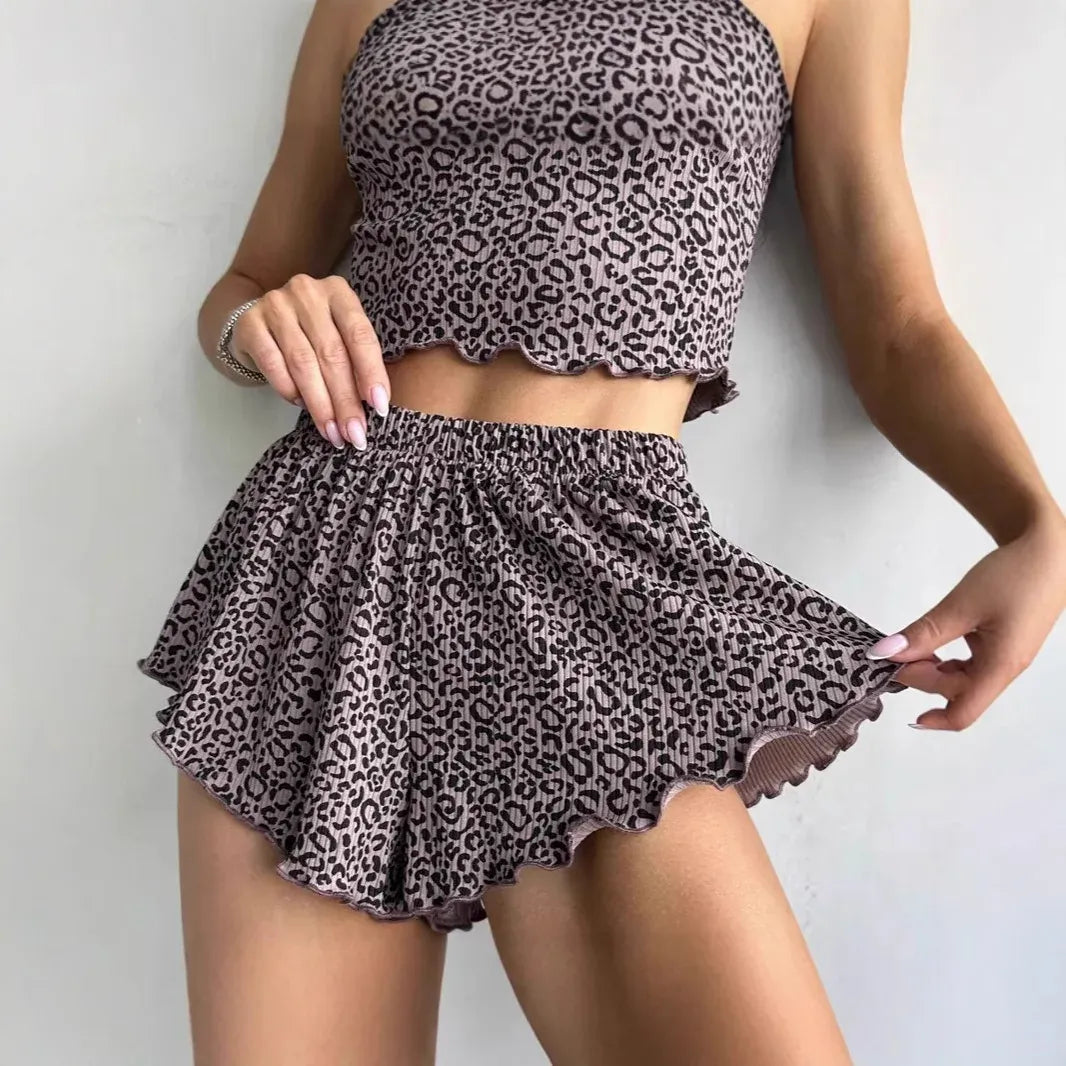 Krótka piżama z nadrukiem