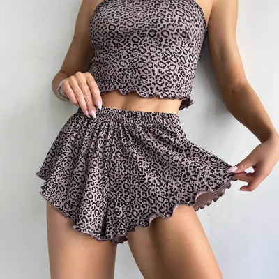 Krótka piżama z nadrukiem